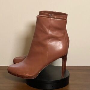 Lucky Brand NW Quanette - brown leather stiletto heel boots, women’s US 12